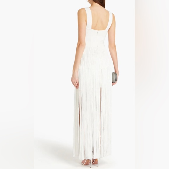 Herve Leger square neckline fringe dress - Picture 4 of 8